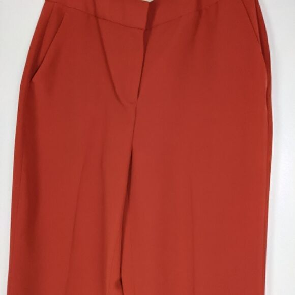 Chelsea28 orange straight leg Pants size 8 - Picture 2 of 6